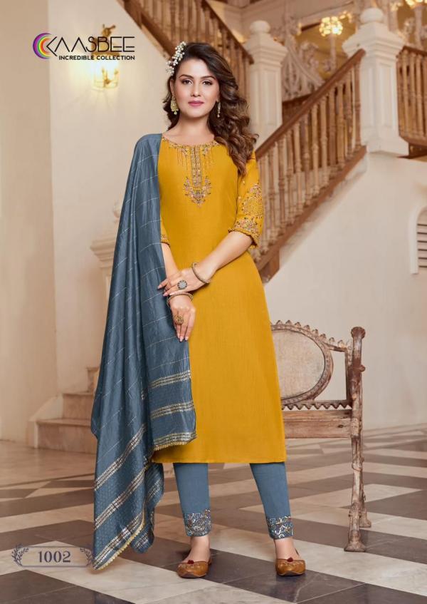 Kaasbee Shanvi Trending Wear Chinon Designer Readymade Collection